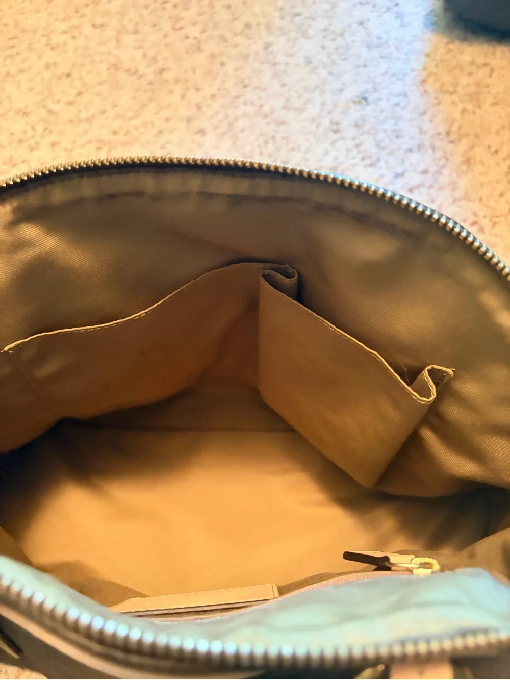 Coach Brown Signature Dome Satchel with Tan Trim and Handles